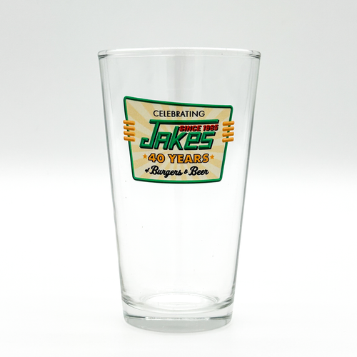 Jakes 40th Anniversary Pint Glass  The JAKES Store